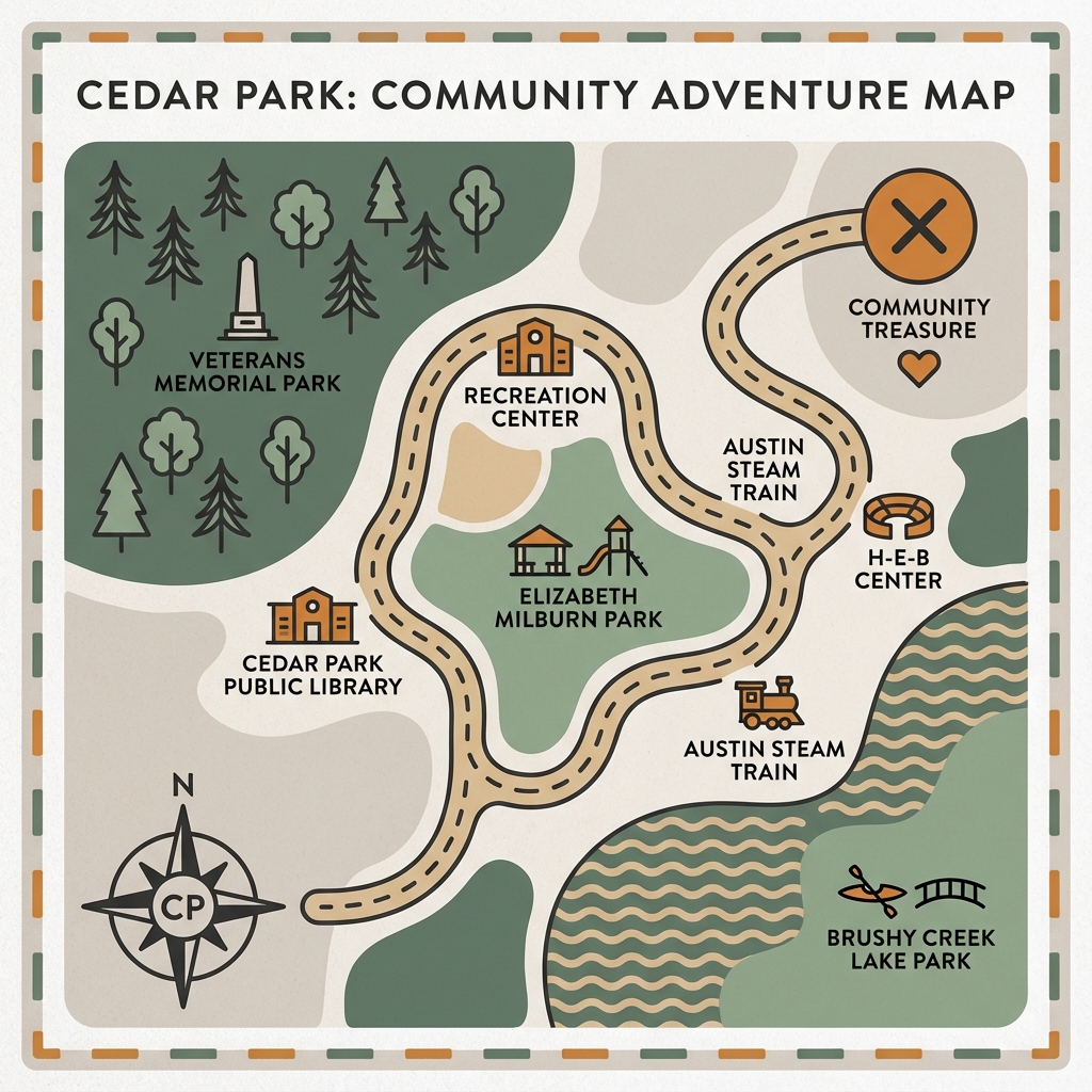 Cedar Park Treasure Hunt Map
